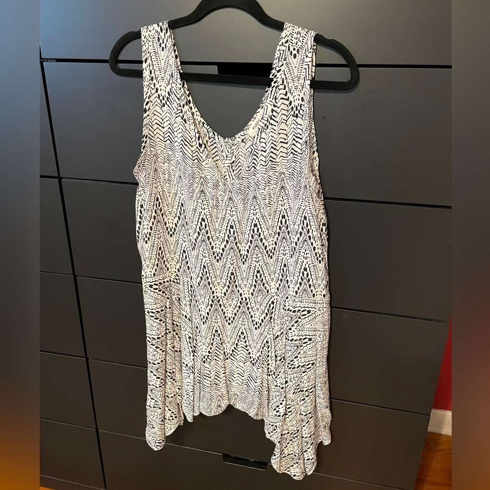 Moon & Sky, Geometric tunic, black/white, L